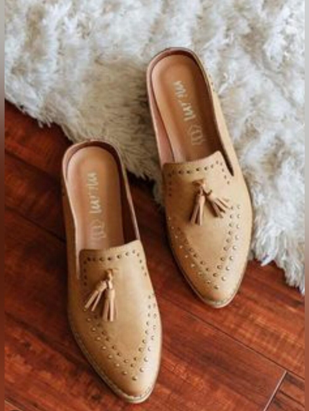 Mi.iM Adeline Studded Tassel Mule is a Western-inspired slip-on flat Size 8